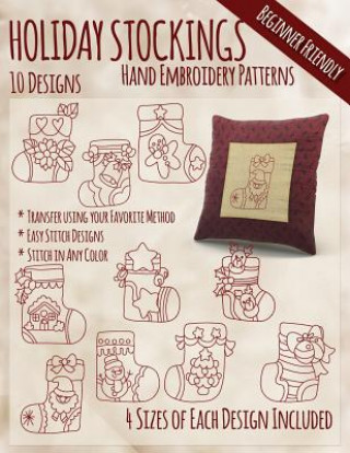 Kniha Holiday Stockings Hand Embroidery Patterns Stitchx Embroidery