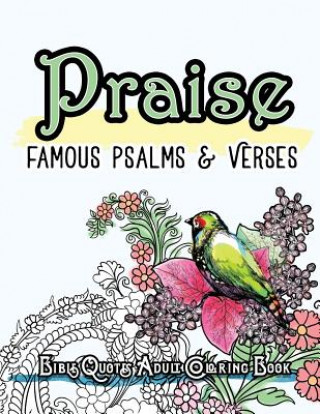 Kniha Praise: Famous Psalm and Verses Bible Quotes Adult Coloring Book: Colouring Gifts for Grownup Relaxation: Find Mindfulness in Bible Coloring Book