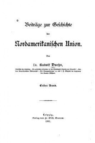 Carte Beiträge zur Geschichte der nordamerikanischen Union Rudolf Doehn