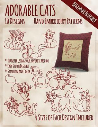 Könyv Adorable Cats Hand Embroidery Patterns Stitchx Embroidery