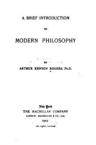 Książka A Brief Introduction to Modern Philosophy Arthur Kenyon Rogers