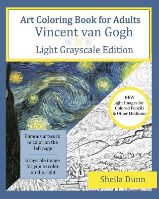 Buch Art Coloring Book for Adults: Vincent van Gogh: Light Grayscale Edition Sheila Dunn