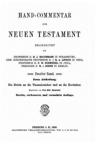 Carte Hand-commentar zum Neuen Testament - Zweiter Band H J Holtzmann