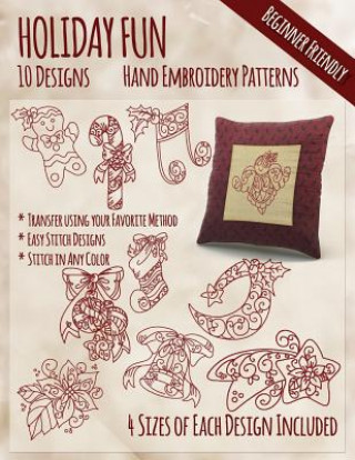 Książka Holiday Fun Hand Embroidery Patterns Stitchx Embroidery