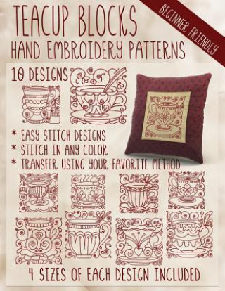 Kniha Teacup Blocks Hand Embroidery Patterns Stitchx Embroidery