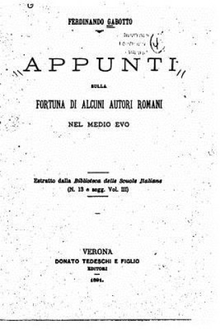 Buch Appunti sulla fortuna di alcuni autori romani Ferdinando Gabotto