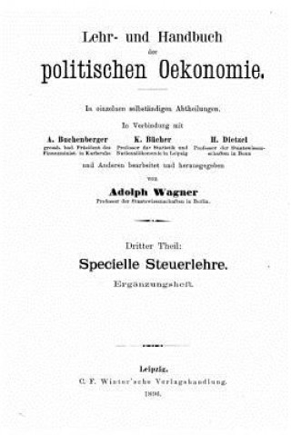 Kniha Lehr- Und Handbuch Der Politischen Oekonomie Adolph Wagner