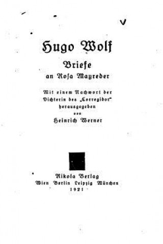 Könyv Briefe an rosa Mayreder Heinrich Werner