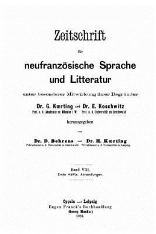 Kniha Zeitschrift für französische sprache und literatur G Koerting