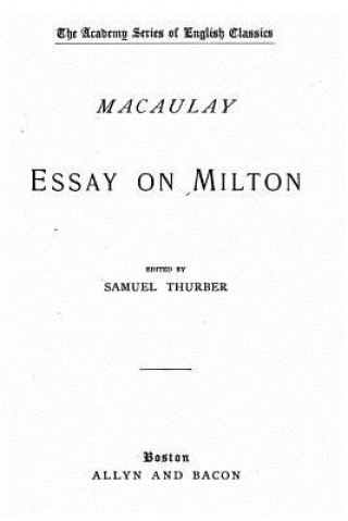 Buch Essay on Milton Macaulay