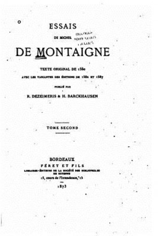 Könyv Essais de Michel de Montaigne Michel Montaigne