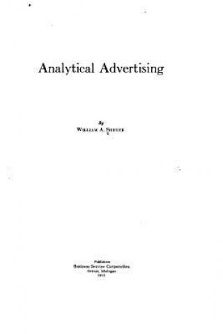 Carte Analytical Advertising William A Shryer