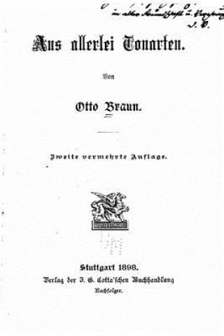 Buch Aus allerlei Tonarten Otto Braun