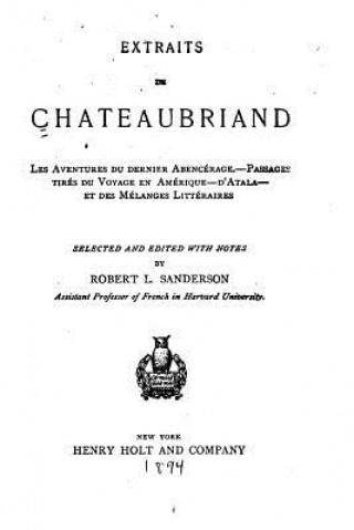 Książka Extraits de Chateaubriand, Les aventures du dernier Abencérage Chateaubriand