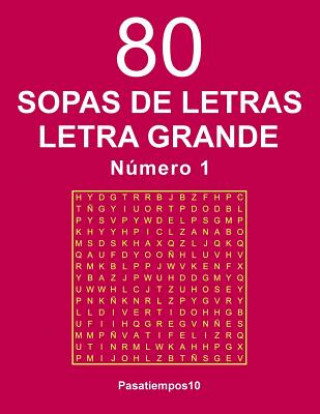 Könyv 80 Sopas de letras Letra Grande - N. 1 Pasatiempos10