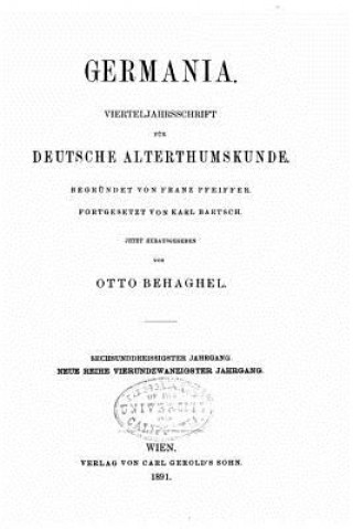 Kniha Germania Otto Behaghel