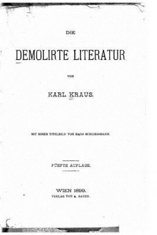 Carte Demolirte Litteratur Karl Kraus