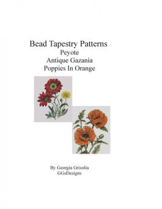 Kniha Bead Tapestry Patterns Peyote Antique Gazania Poppies In Orange Georgia Grisolia