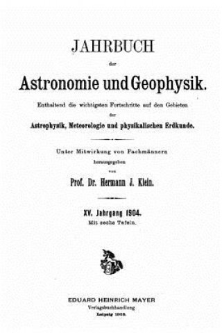 Książka Jahrbuch der Astronomie und Geophysik Hermann J Klein