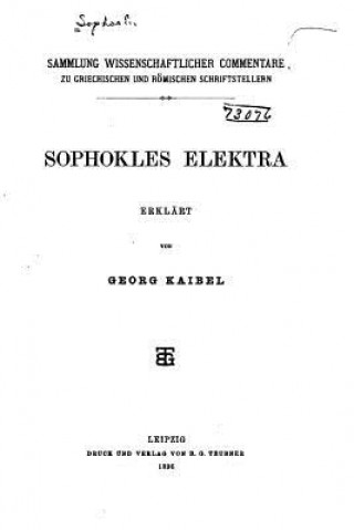 Buch Sophokles Elektra Georg Kaibel