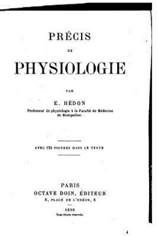 Book Précis de physiologie Emmanuel Hedon