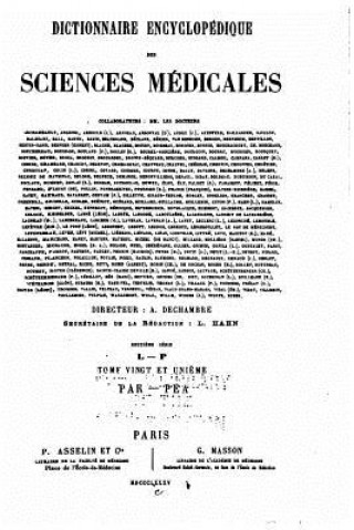 Carte Dictionnaire Encyclopédique des Sciences Médicales, Vol. 70 (L-F) Amedee Dechambre