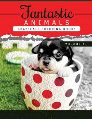 Könyv Fantastic Animals Book 4: Animals Grayscale coloring books for adults Relaxation Art Therapy for Busy People (Adult Coloring Books Series, grays Grayscale Publishing