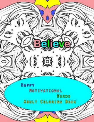 Carte Happy Motivational Words Adult Coloring Book Peaceful Mind Adult Coloring Books