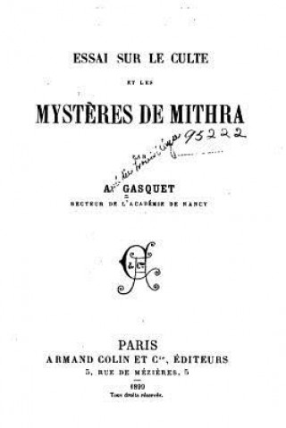 Kniha Essai sur le Culte et les Myst?res de Mithra Amedee Gasquet