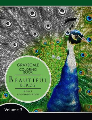 Könyv Beautiful Birds Volume 3: Grayscale coloring books for adults Relaxation (Adult Coloring Books Series, grayscale fantasy coloring books) Grayscale Fantasy Publishing