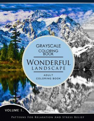 Könyv Wonderful Landscape Volume 1: Grayscale coloring books for adults Relaxation (Adult Coloring Books Series, grayscale fantasy coloring books) Grayscale Fantasy Publishing