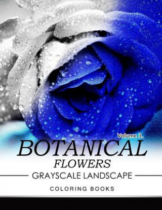 Book Botanical Flowers GRAYSCALE Landscape Coloring Books Volume 3: Mediation for Adult Jane T Berrios