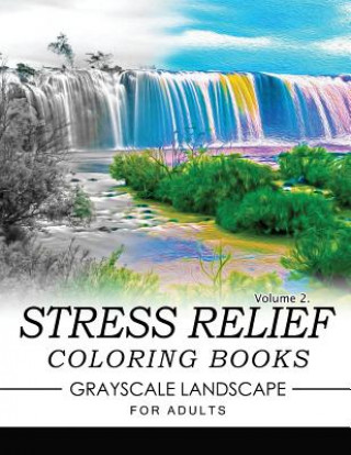 Carte Stress Relief Coloring Books GRAYSCALE Landscape for Adults Volume 2 Keith D Simons