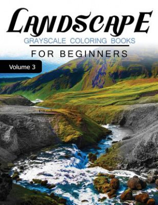 Kniha Landscapes GRAYSCALE Coloring Books for beginners Volume 3: Grayscale Photo Coloring Book for Grown Ups (Landscapes Fantasy Coloring) Grayscale Fantasy