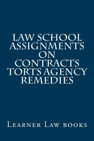 Kniha Law School Assignments - Contracts Torts Agency Remedies: Actual law school assignments argued and discussed by an instructor Learner Law Books