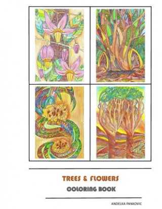 Книга Trees & Flowers: Coloring book Andela Pankovic