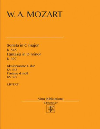 Książka Sonata in C major. Fantasia in D minor. Wolfgang Amadeus Mozart