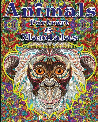 Книга Animals Portrait & Mandalas: coloring book for adults Sophia Payne