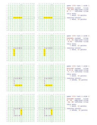 Książka Fifty Scrabble Box Scores Games 1401-1450 MR Francis Gurtowski