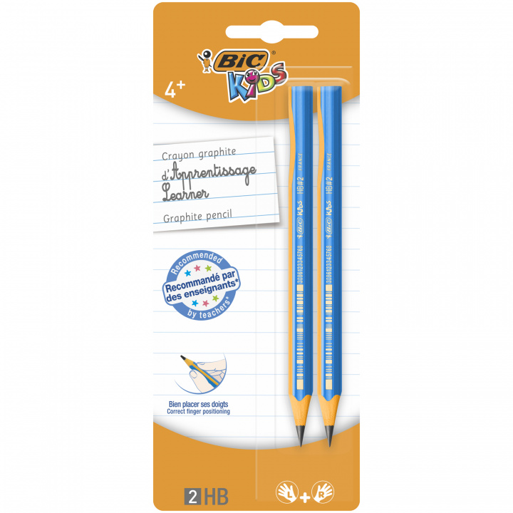 Książka Ołówek grafitowy Bic Kids trójkątny Beginners 2 sztuki mix kolorów 