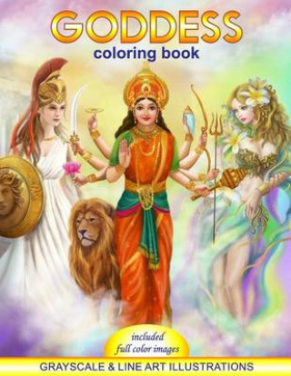Carte Goddess Coloring Book. Grayscale & line art illustrations Alena Lazareva