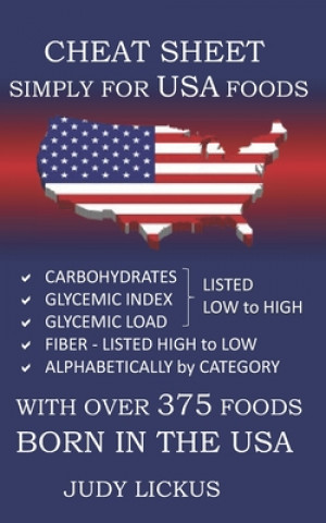 Könyv Cheat Sheet Simply for USA Foods: CARBOHYDRATE, GLYCEMIC INDEX, GLYCEMIC LOAD FOODS Listed from LOW to HIGH + High FIBER FOODS Listed from HIGH TO LOW Judy Lickus