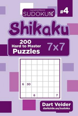 Książka Sudoku Shikaku - 200 Hard to Master Puzzles 7x7 (Volume 4) Dart Veider