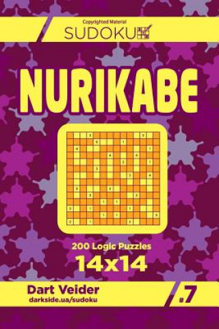 Kniha Sudoku Nurikabe - 200 Logic Puzzles 14x14 (Volume 7) Dart Veider