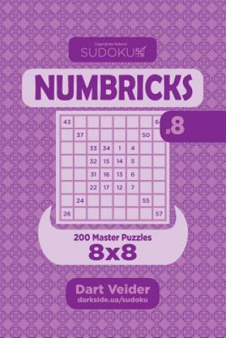 Book Sudoku Numbricks - 200 Master Puzzles 8x8 (Volume 8) Dart Veider