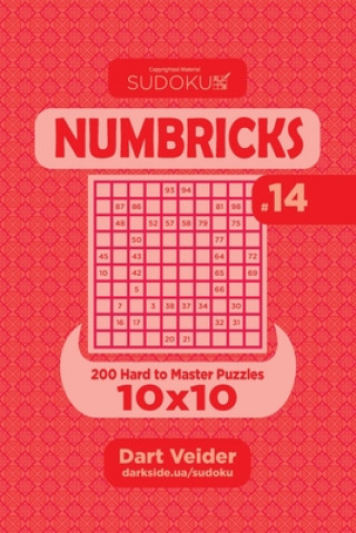 Книга Sudoku Numbricks - 200 Hard to Master Puzzles 10x10 (Volume 14) Dart Veider