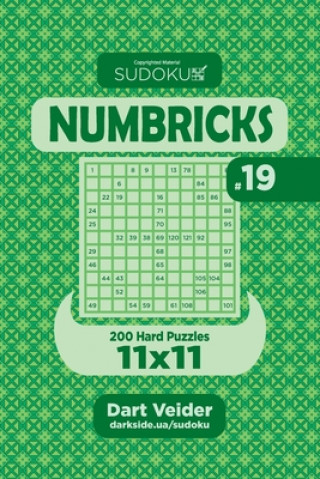 Книга Sudoku Numbricks - 200 Hard Puzzles 11x11 (Volume 19) Dart Veider