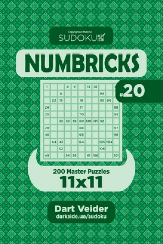 Book Sudoku Numbricks - 200 Master Puzzles 11x11 (Volume 20) Dart Veider