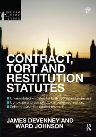 Kniha Contract, Tort and Restitution Statutes 2012-2013 James Devenney