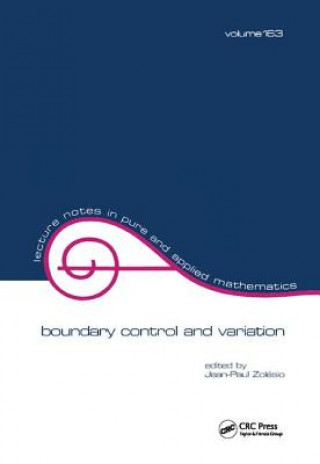 Livre Boundary Control and Variation Jean-Paul Zolesio